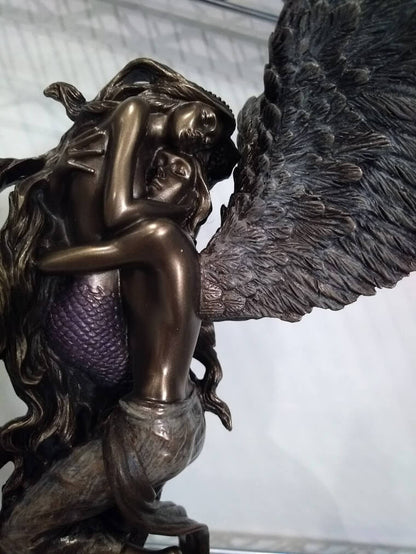 Impossible Love (Bronze) Angel & Mermaid Figurine - - Mermaids