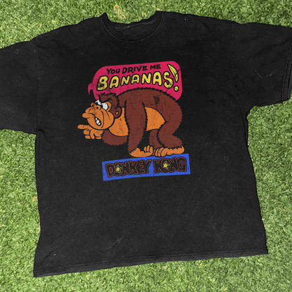 Sweet 80s 'You Drive Me Bananas' Vintage Washed Black Tee - - T-Shirt