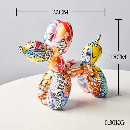 Nordic Resin Balloon Dog Statue Kia Day Design