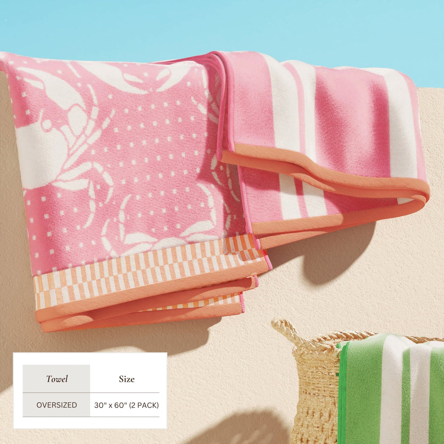 Cotton Velour Beach Towel - Maui Collection - - Beach Towels