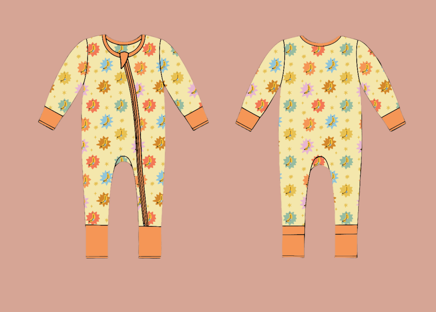 Its Bananas Zipper Romper - - Zipper Pajama