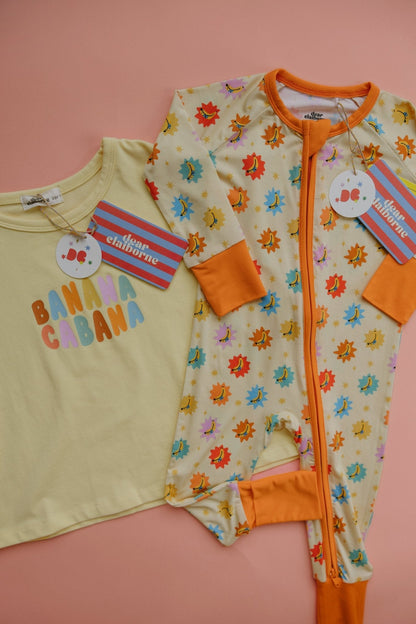 Its Bananas Zipper Romper - - Zipper Pajama