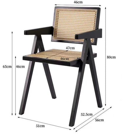 Nordic Solid Wood Rattan Chair Kia Day Design