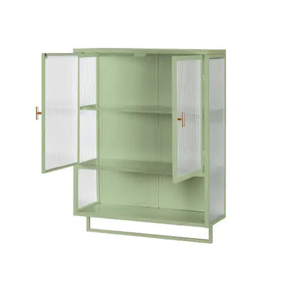 Green Glass Door Two-door Wall Cabinet - Kia Day Design