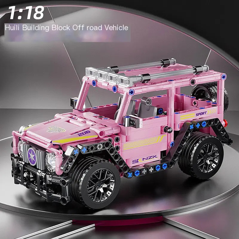 Off-Road Racing Car Building Kit Compatible with LEGO Kia Day Design