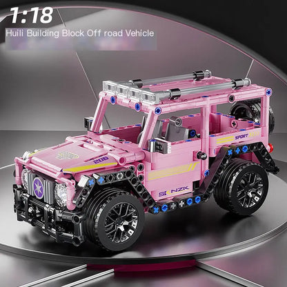 Off-Road Racing Car Building Kit Compatible with LEGO Kia Day Design