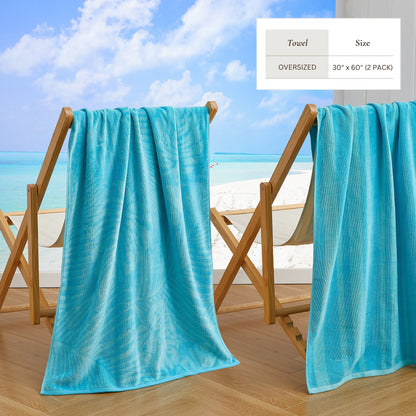 Cotton Velour Beach Towel - Maui Collection - - Beach Towels