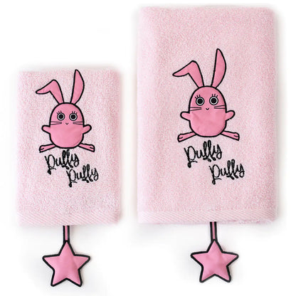 Milk&Moo Chancin Rabbit Baby Towel Set of 2 Pink multiple sizes infant