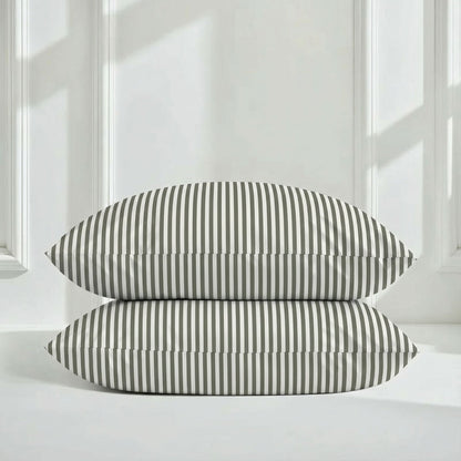 Luxe Australian Sateen Pillowcase Set - Ecru & Sage - Home - Bed
