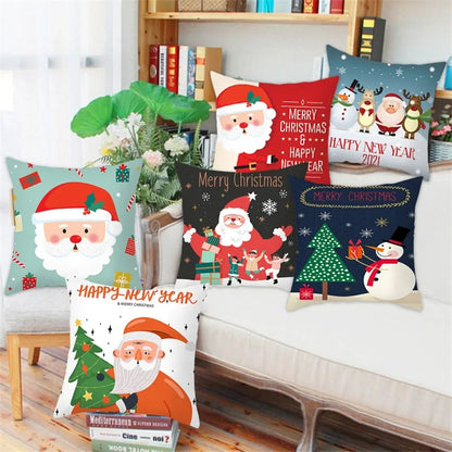 Cartoon Christmas Pillow Cover Kia Day Design