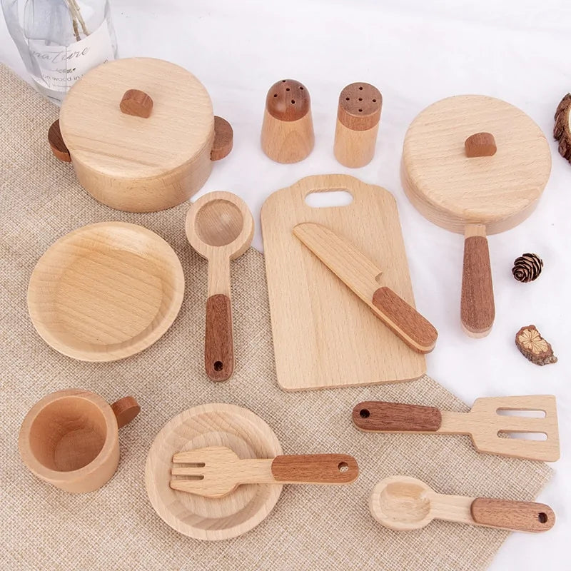 Log Wooden Kitchen Toy