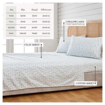 Coastal Printed Sheet Set - Newport Collection - - Bed Sheets