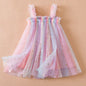 New Baby Rainbow Tulle Dress - Rainbow Powder 100cm - toddler dress