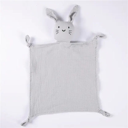 Baby Cotton Muslin Comforter Blanket Grey Cat