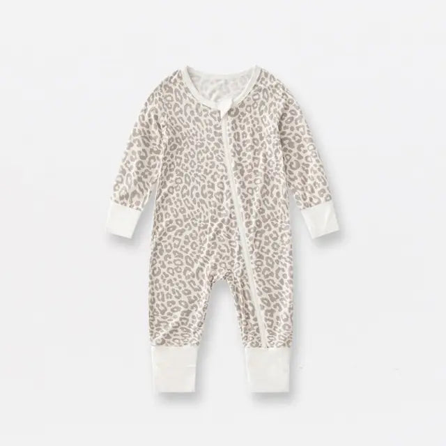 Bamboo Fiber Baby Zippered Romper - Kia Day Design