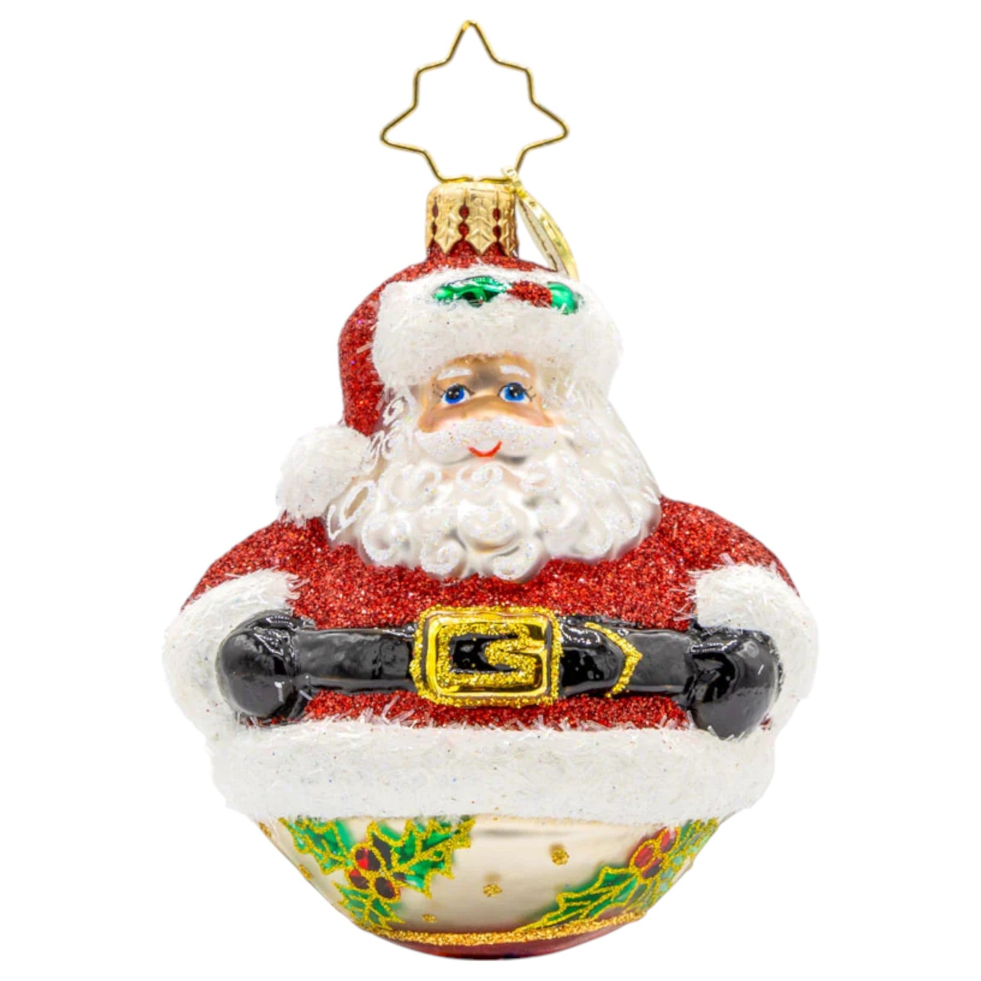 Christopher Radko Little Gem Glass Ornament - Jolly Holly Claus Gem - Default Title - Christmas >> Ornaments >> Glass