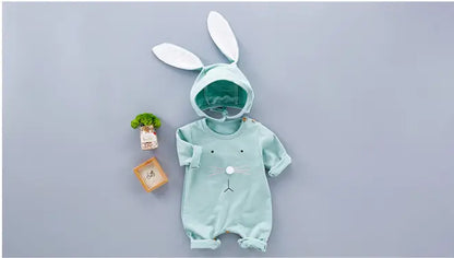 Newborn Cute Cotton Onesie Green 6-9 Months Old