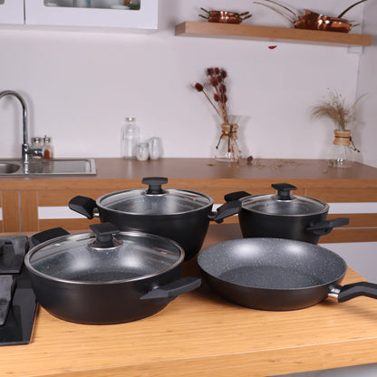 Serenk Excellence 7 Pieces Granite Pots and Pan Set Kia Day Design