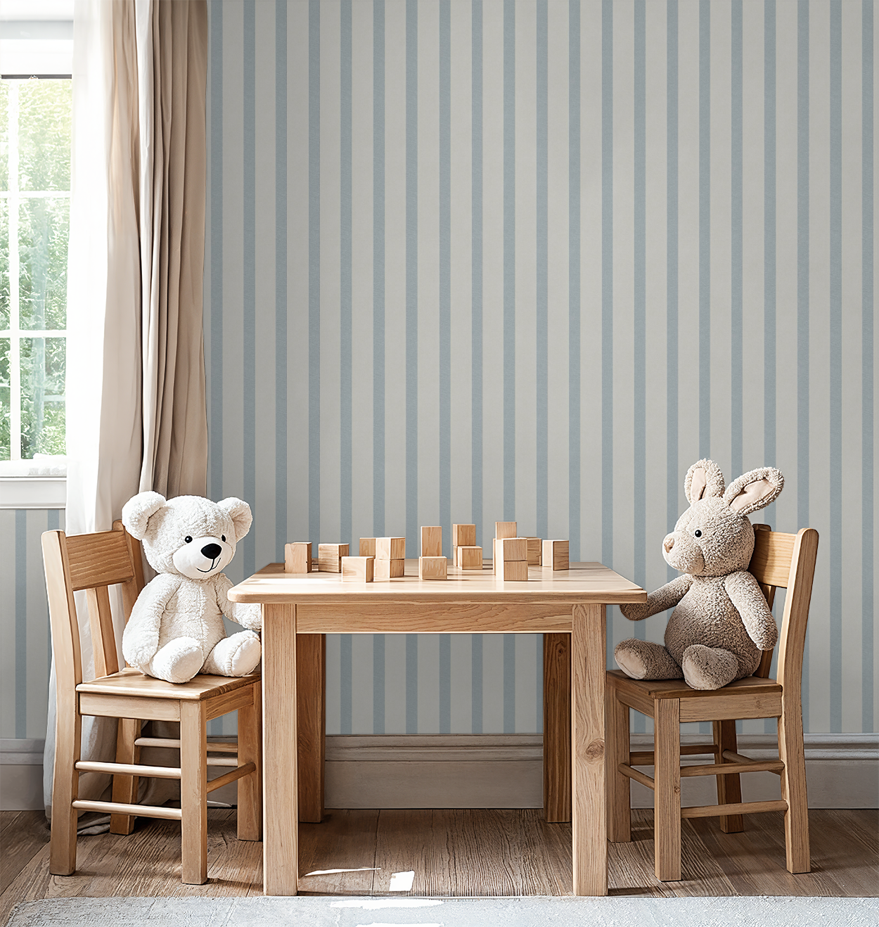 The Jordan (Blue) Wallpaper - 18 FT H X 4.75 FT W P&S - - Overstock
