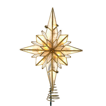 Glistening LED Capiz Bethlehem Star Treetop - Default Title - Christmas >> Tree Toppers