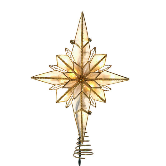 Glistening LED Capiz Bethlehem Star Treetop - Default Title - Christmas >> Tree Toppers
