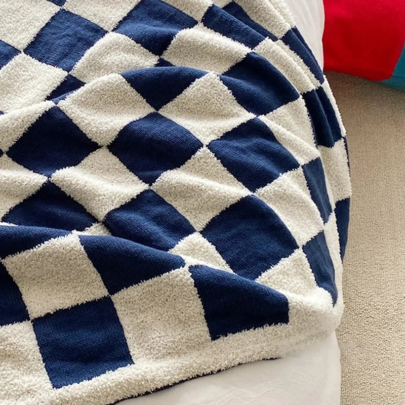 Checkerboard Plaid Blanket Fleece