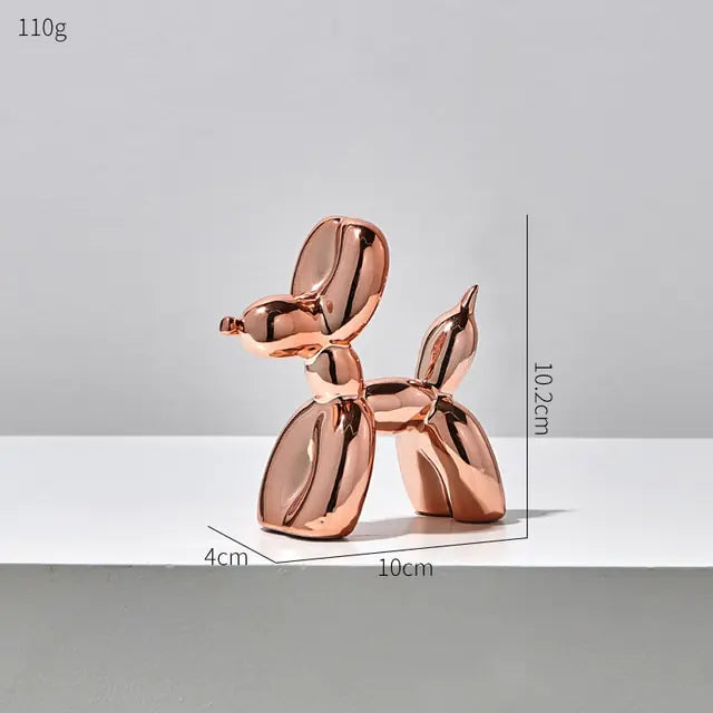 Checkerboard Balloon Dog Sculpture