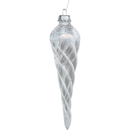 Krebs Value Glass Ornament 3 pack - Frosted Icicles - - Christmas >> Ornaments >> Glass