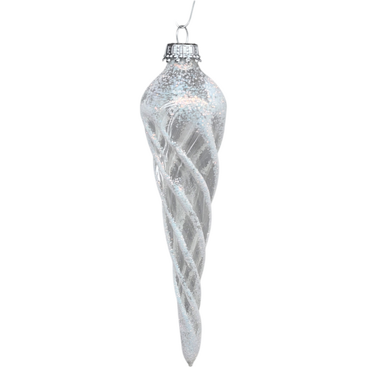 Krebs Value Glass Ornament 3 pack - Frosted Icicles - - Christmas >> Ornaments >> Glass