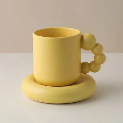 Creative Handmade Flower Coffee Cup Yellow