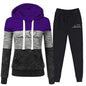 Casual Hoodie Sweat Suit Purple