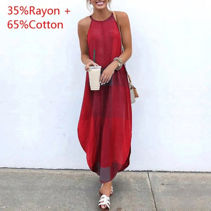 Sleeveless Summer Long Dresses - Kia Day Design