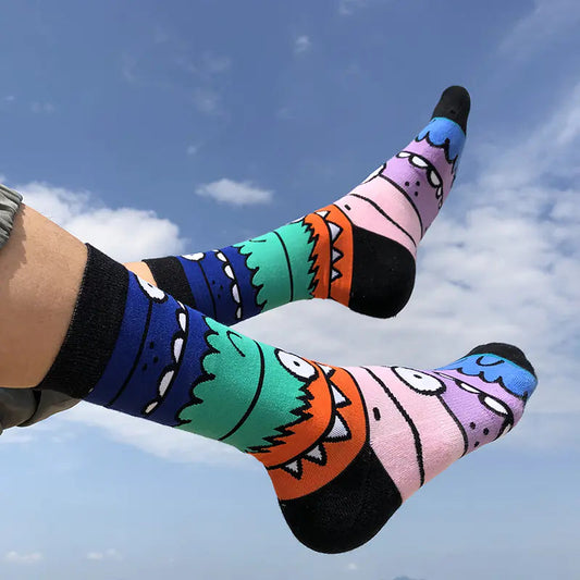GT Monster Cartoon Street Style Mid-Calf Socks Kia Day Design