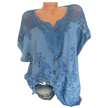 Womens Short Sleeve Blouse - Kia Day Design