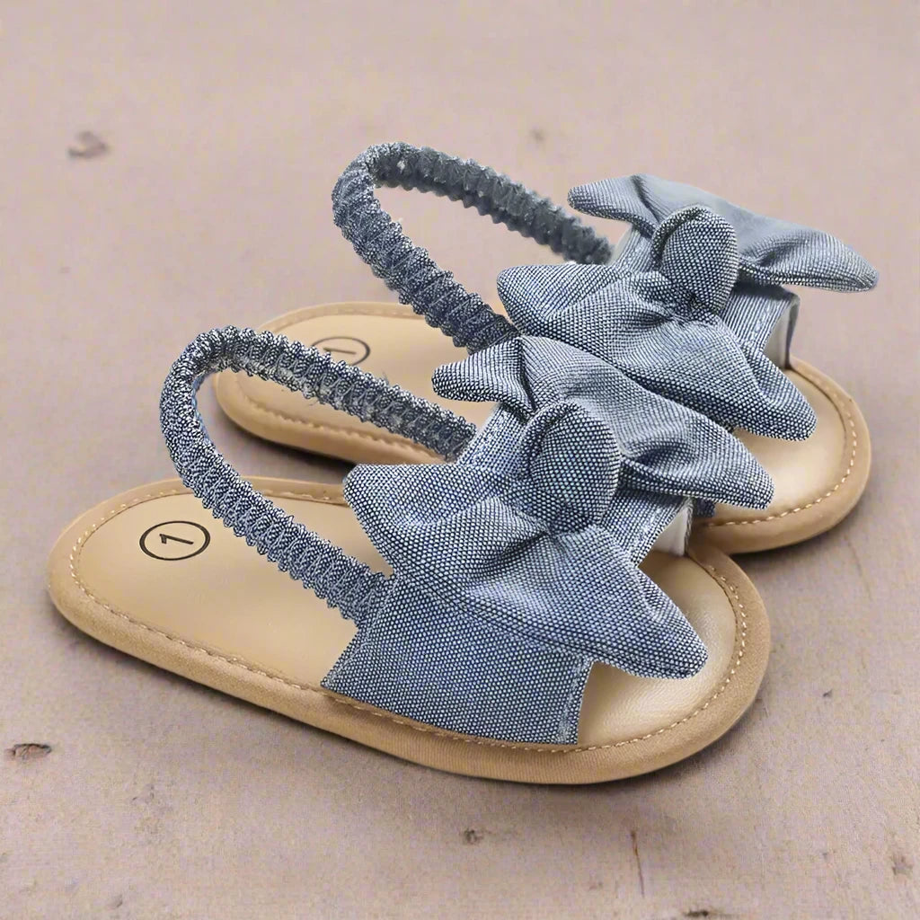 Baby Girls Bow Knot Sandals: Summer Soft Sole Princess Shoes