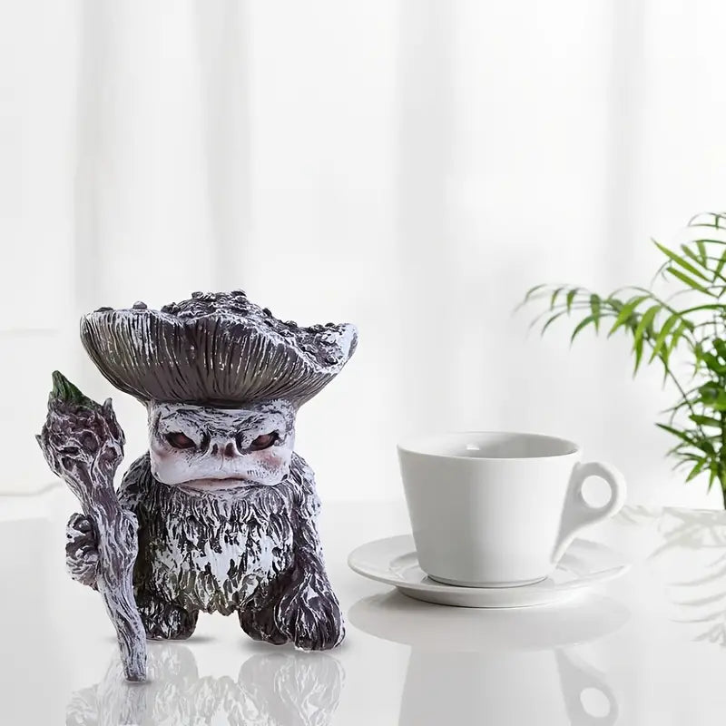 Fairy Mushroom Monster Troll Statue for Garden Decor