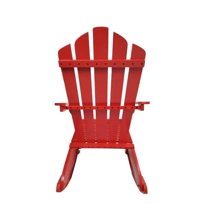 Reclining Wooden Outdoor Rocking Adirondack Chair