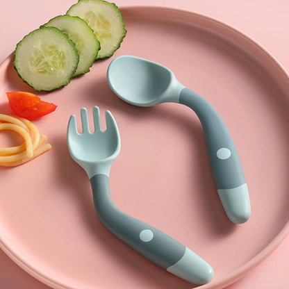 Silicone Spoon for Baby Utensils Set Dark Green