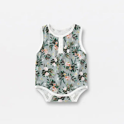 Bamboo Fiber Baby Zippered Romper - Kia Day Design
