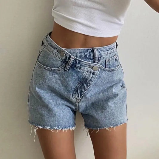 Vintage Tassel Blue Shorts Women