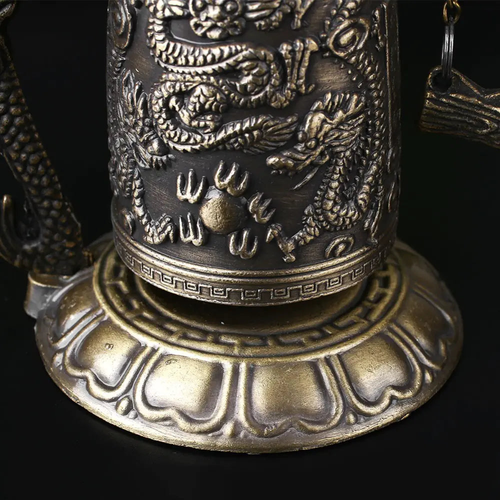Bronze Monk Dragon Bell Wind Chime Decorative Piece - - windchime