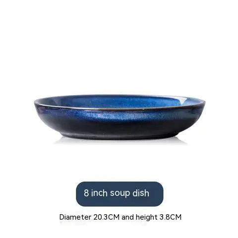 Blue Gradient Ceramic Plate - Kia Day Design
