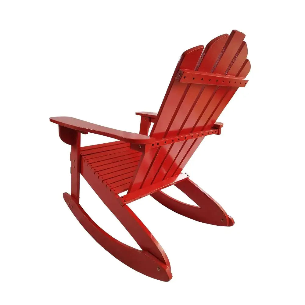 Reclining Wooden Outdoor Rocking Adirondack Chair
