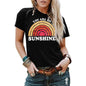 Kaislandy Women's You are My Sunshine T Shirt - Black - Women's Tops
