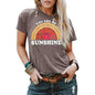 Kaislandy Women's You are My Sunshine T Shirt - Brown - Women's Tops