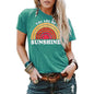 Kaislandy Women's You are My Sunshine T Shirt - Green - Women's Tops