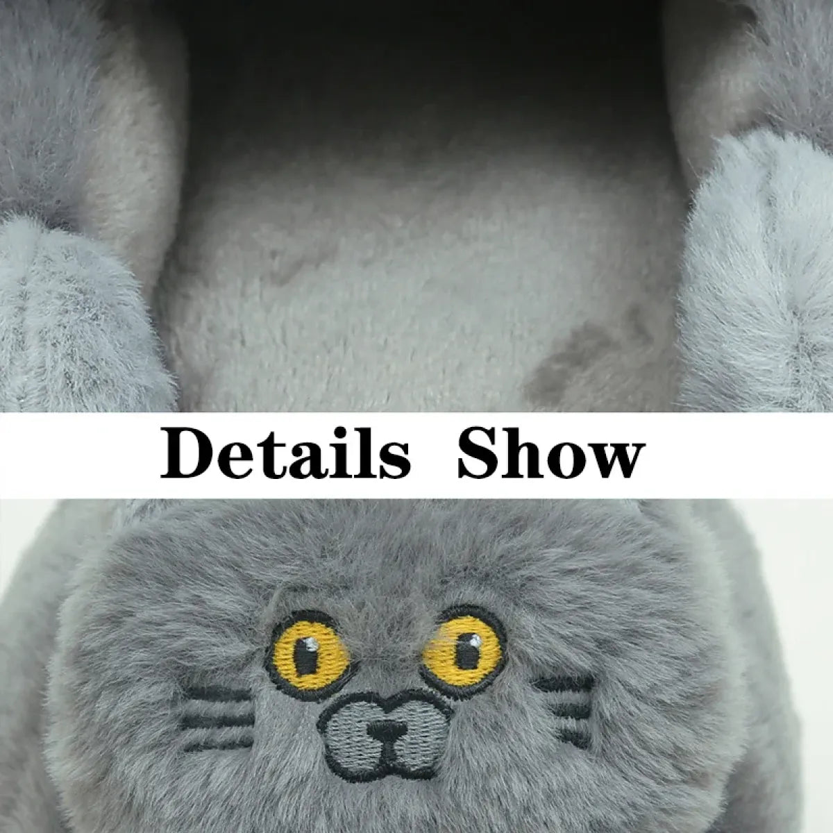 Kawaii Cat Winter Slippers for Women & Men - -