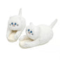 Kawaii Cat Winter Slippers for Women & Men - White -