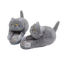 Kawaii Cat Winter Slippers for Women & Men - Gray -