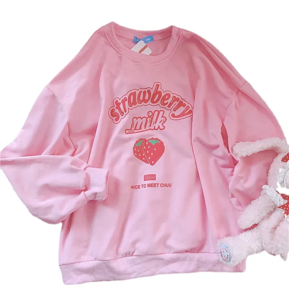 Harajuku Kawaii Strawberry Sweatshirt - -